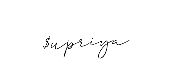 Make a short $upriya signature style. Manage your documents anywhere anytime using Allison_Script. Create and add eSignatures, submit forms, share and send files easily. $upriya signature style 2 images and pictures png