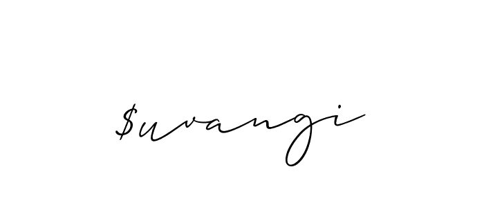 You should practise on your own different ways (Allison_Script) to write your name ($uvangi) in signature. don't let someone else do it for you. $uvangi signature style 2 images and pictures png