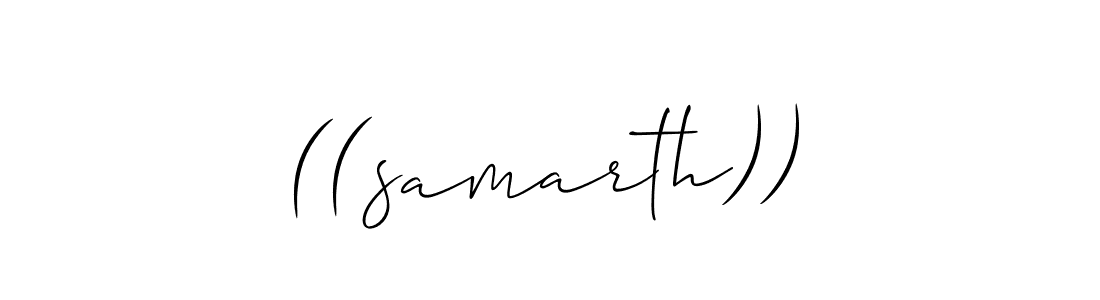 How to make ((samarth)) signature? Allison_Script is a professional autograph style. Create handwritten signature for ((samarth)) name. ((samarth)) signature style 2 images and pictures png