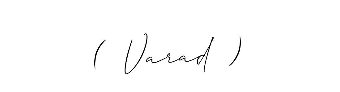 The best way (Allison_Script) to make a short signature is to pick only two or three words in your name. The name (  Varad  ) include a total of six letters. For converting this name. (  Varad  ) signature style 2 images and pictures png