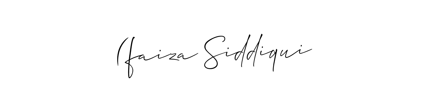 How to make (faiza Siddiqui name signature. Use Allison_Script style for creating short signs online. This is the latest handwritten sign. (faiza Siddiqui signature style 2 images and pictures png