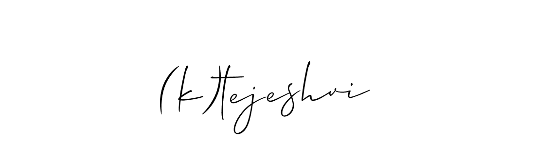 Create a beautiful signature design for name (k)tejeshvi. With this signature (Allison_Script) fonts, you can make a handwritten signature for free. (k)tejeshvi signature style 2 images and pictures png