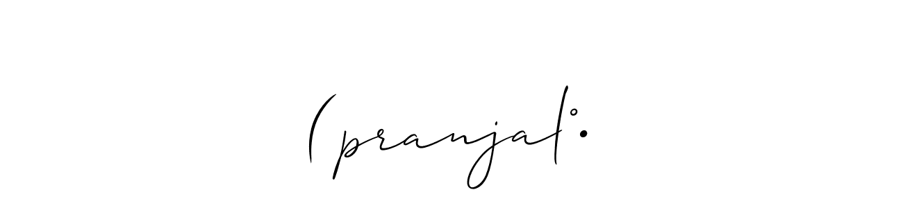 if you are searching for the best signature style for your name (pranjal°•. so please give up your signature search. here we have designed multiple signature styles  using Allison_Script. (pranjal°• signature style 2 images and pictures png