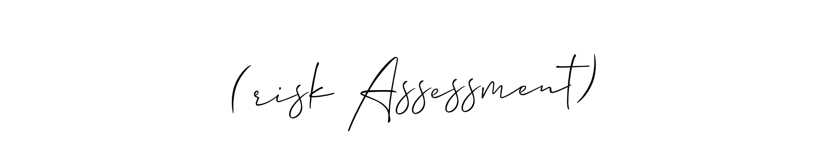 How to make (risk Assessment) name signature. Use Allison_Script style for creating short signs online. This is the latest handwritten sign. (risk Assessment) signature style 2 images and pictures png