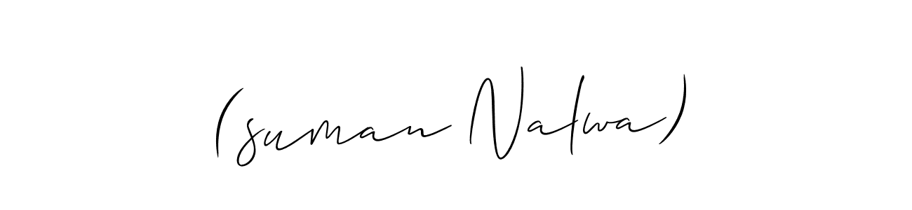 Make a beautiful signature design for name (suman Nalwa). With this signature (Allison_Script) style, you can create a handwritten signature for free. (suman Nalwa) signature style 2 images and pictures png