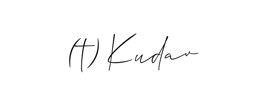 The best way (Allison_Script) to make a short signature is to pick only two or three words in your name. The name (t) Kudav include a total of six letters. For converting this name. (t) Kudav signature style 2 images and pictures png