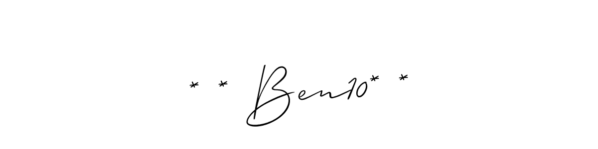 Make a beautiful signature design for name * * Ben10* *. With this signature (Allison_Script) style, you can create a handwritten signature for free. * * Ben10* * signature style 2 images and pictures png