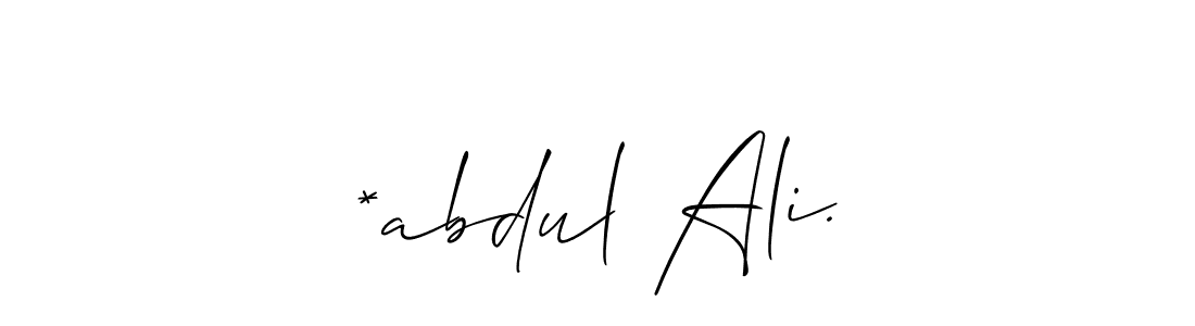 You should practise on your own different ways (Allison_Script) to write your name (*abdul Ali.) in signature. don't let someone else do it for you. *abdul Ali. signature style 2 images and pictures png