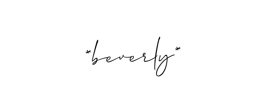 How to make *beverly* signature? Allison_Script is a professional autograph style. Create handwritten signature for *beverly* name. *beverly* signature style 2 images and pictures png