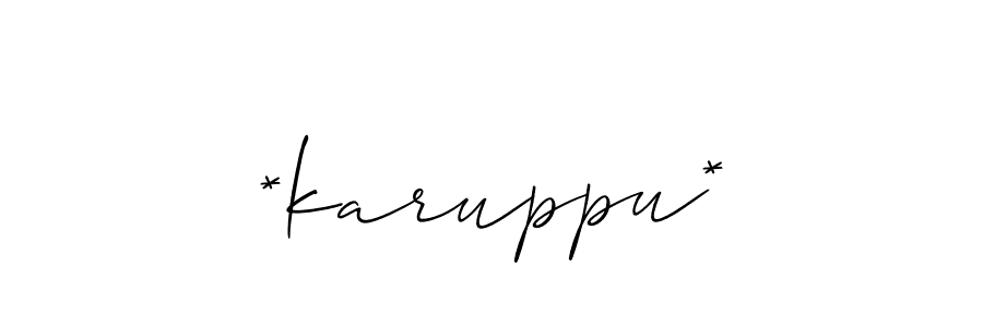 How to make *karuppu* name signature. Use Allison_Script style for creating short signs online. This is the latest handwritten sign. *karuppu* signature style 2 images and pictures png