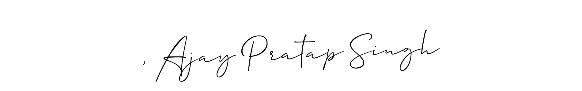 Create a beautiful signature design for name , Ajay Pratap Singh. With this signature (Allison_Script) fonts, you can make a handwritten signature for free. , Ajay Pratap Singh signature style 2 images and pictures png