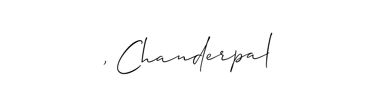 Create a beautiful signature design for name , Chanderpal. With this signature (Allison_Script) fonts, you can make a handwritten signature for free. , Chanderpal signature style 2 images and pictures png