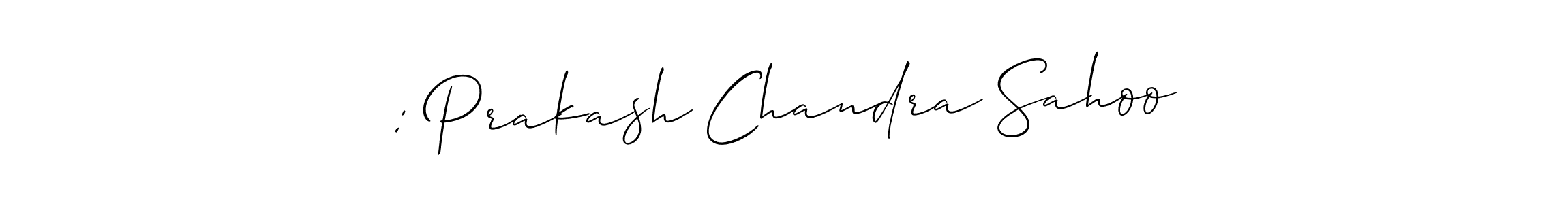 The best way (Allison_Script) to make a short signature is to pick only two or three words in your name. The name : Prakash Chandra Sahoo include a total of six letters. For converting this name. : Prakash Chandra Sahoo signature style 2 images and pictures png