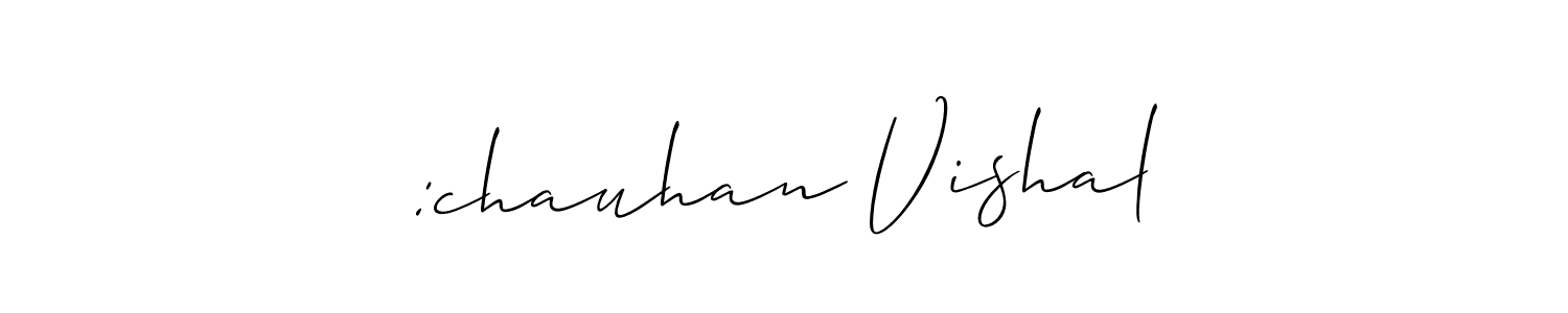 Create a beautiful signature design for name :chauhan Vishal. With this signature (Allison_Script) fonts, you can make a handwritten signature for free. :chauhan Vishal signature style 2 images and pictures png