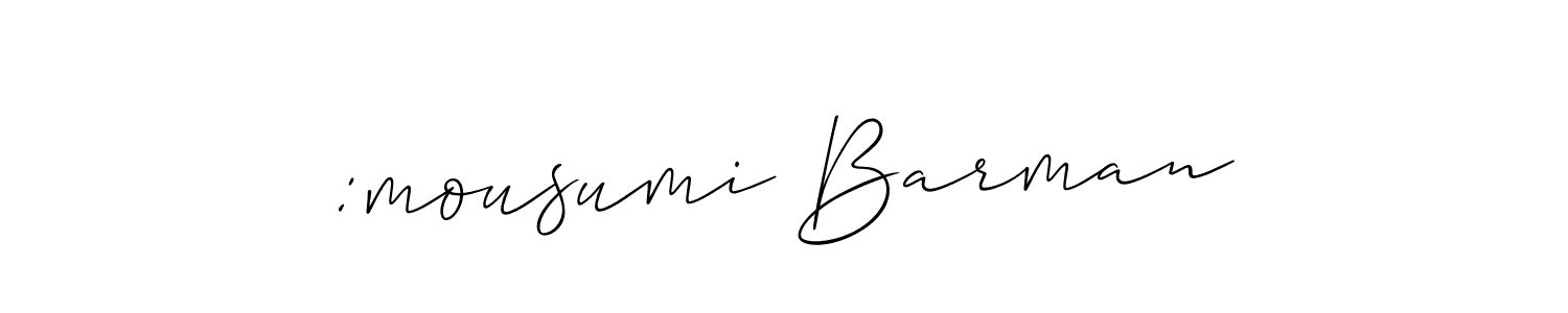 Best and Professional Signature Style for :mousumi Barman. Allison_Script Best Signature Style Collection. :mousumi Barman signature style 2 images and pictures png