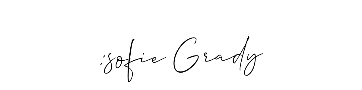 This is the best signature style for the :sofie Grady name. Also you like these signature font (Allison_Script). Mix name signature. :sofie Grady signature style 2 images and pictures png