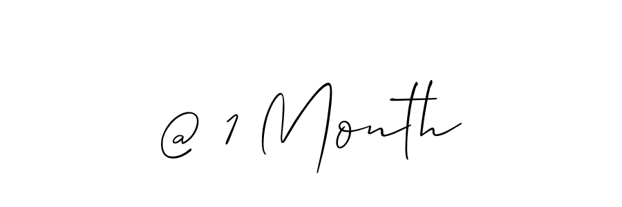 How to make @ 1 Month name signature. Use Allison_Script style for creating short signs online. This is the latest handwritten sign. @ 1 Month signature style 2 images and pictures png