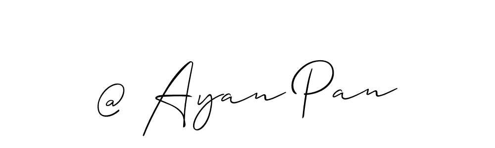 Also You can easily find your signature by using the search form. We will create @ Ayan Pan name handwritten signature images for you free of cost using Allison_Script sign style. @ Ayan Pan signature style 2 images and pictures png