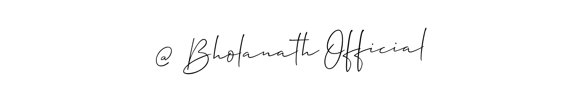 How to Draw @ Bholanath Official signature style? Allison_Script is a latest design signature styles for name @ Bholanath Official. @ Bholanath Official signature style 2 images and pictures png