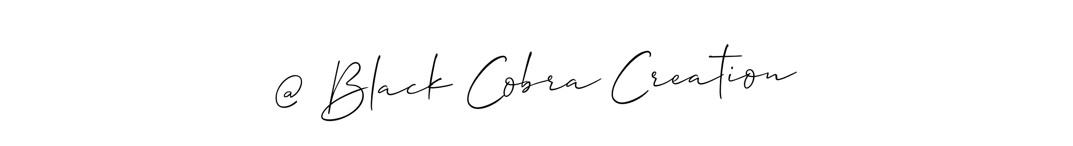 Similarly Allison_Script is the best handwritten signature design. Signature creator online .You can use it as an online autograph creator for name @ Black Cobra Creation. @ Black Cobra Creation signature style 2 images and pictures png