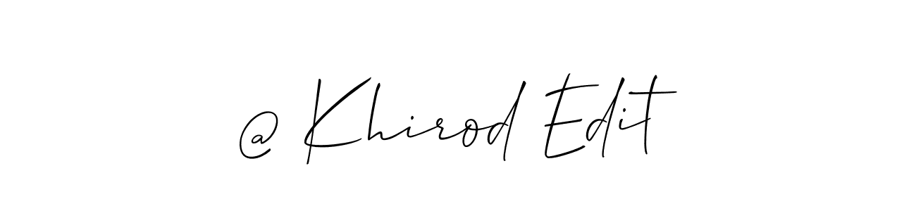 Also You can easily find your signature by using the search form. We will create @ Khirod Edit name handwritten signature images for you free of cost using Allison_Script sign style. @ Khirod Edit signature style 2 images and pictures png