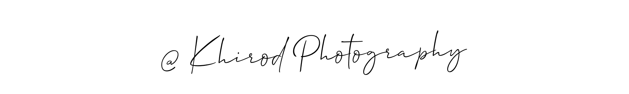 Similarly Allison_Script is the best handwritten signature design. Signature creator online .You can use it as an online autograph creator for name @ Khirod Photography. @ Khirod Photography signature style 2 images and pictures png