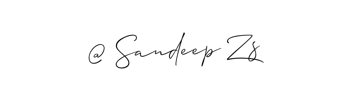 How to Draw @ Sandeep Zs signature style? Allison_Script is a latest design signature styles for name @ Sandeep Zs. @ Sandeep Zs signature style 2 images and pictures png