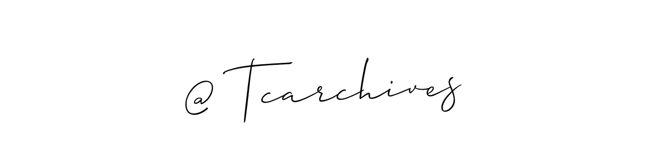 How to make @ Tcarchives  signature? Allison_Script is a professional autograph style. Create handwritten signature for @ Tcarchives  name. @ Tcarchives  signature style 2 images and pictures png