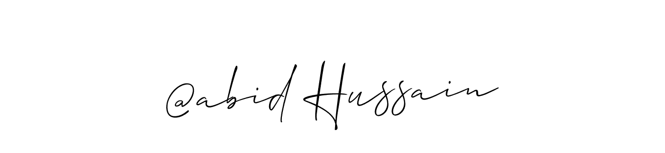 How to make @abid Hussain signature? Allison_Script is a professional autograph style. Create handwritten signature for @abid Hussain name. @abid Hussain signature style 2 images and pictures png