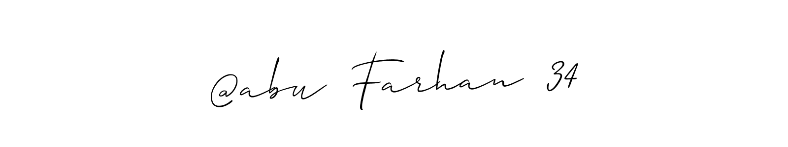 You can use this online signature creator to create a handwritten signature for the name @abu  Farhan  34. This is the best online autograph maker. @abu  Farhan  34 signature style 2 images and pictures png