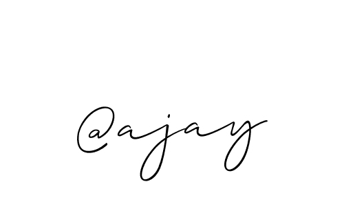 Design your own signature with our free online signature maker. With this signature software, you can create a handwritten (Allison_Script) signature for name @ajay. @ajay signature style 2 images and pictures png