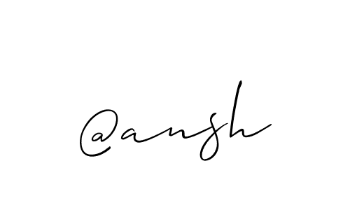 How to make @ansh signature? Allison_Script is a professional autograph style. Create handwritten signature for @ansh name. @ansh signature style 2 images and pictures png