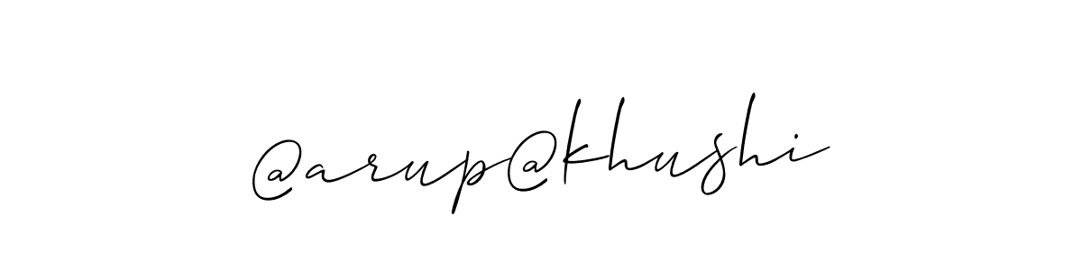 Best and Professional Signature Style for @arup@khushi. Allison_Script Best Signature Style Collection. @arup@khushi signature style 2 images and pictures png