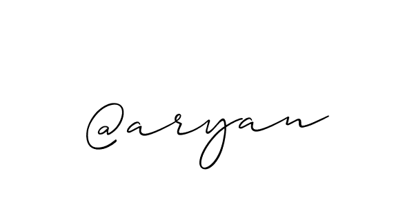 It looks lik you need a new signature style for name @aryan. Design unique handwritten (Allison_Script) signature with our free signature maker in just a few clicks. @aryan signature style 2 images and pictures png