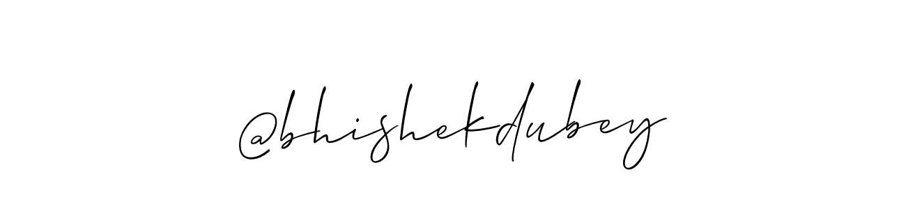 Create a beautiful signature design for name @bhishekdubey. With this signature (Allison_Script) fonts, you can make a handwritten signature for free. @bhishekdubey signature style 2 images and pictures png
