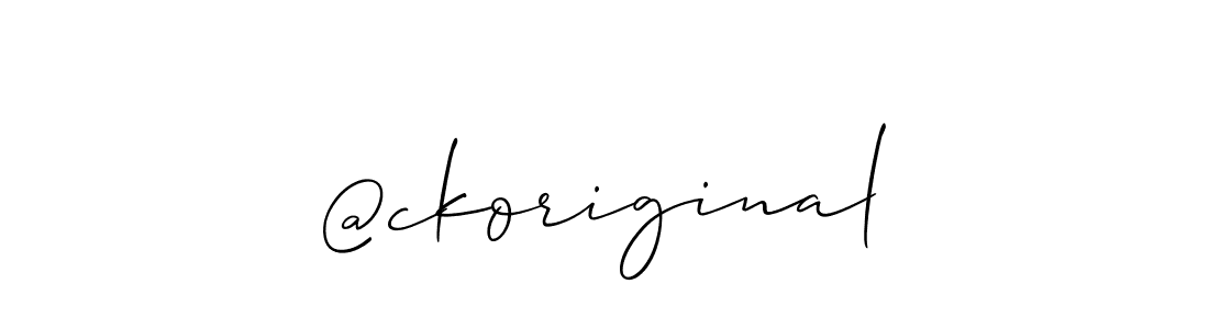 Make a beautiful signature design for name @ckoriginal. With this signature (Allison_Script) style, you can create a handwritten signature for free. @ckoriginal signature style 2 images and pictures png