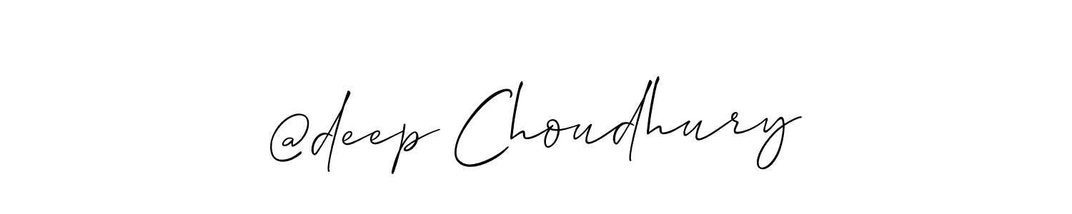 Make a beautiful signature design for name @deep Choudhury. With this signature (Allison_Script) style, you can create a handwritten signature for free. @deep Choudhury signature style 2 images and pictures png