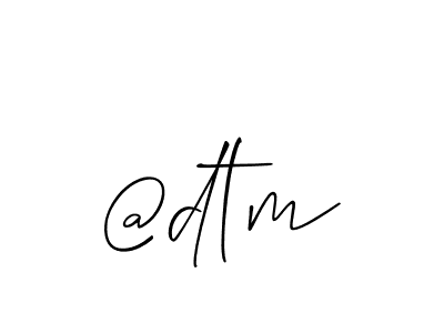 Design your own signature with our free online signature maker. With this signature software, you can create a handwritten (Allison_Script) signature for name @dtm. @dtm signature style 2 images and pictures png