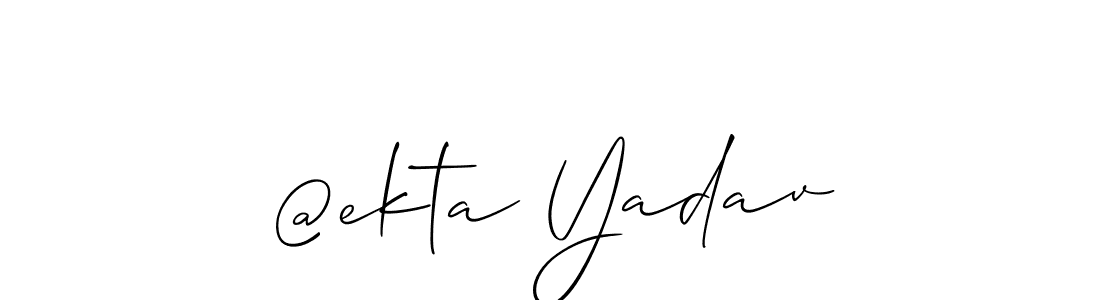 Make a beautiful signature design for name @ekta Yadav. With this signature (Allison_Script) style, you can create a handwritten signature for free. @ekta Yadav signature style 2 images and pictures png