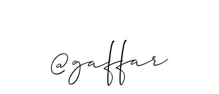 Create a beautiful signature design for name @gaffar. With this signature (Allison_Script) fonts, you can make a handwritten signature for free. @gaffar signature style 2 images and pictures png