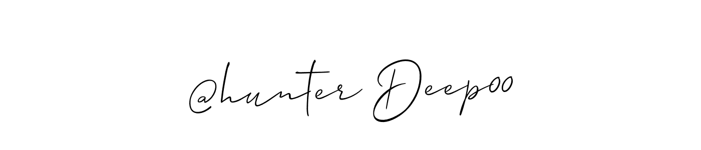 Once you've used our free online signature maker to create your best signature Allison_Script style, it's time to enjoy all of the benefits that @hunter Deep00 name signing documents. @hunter Deep00 signature style 2 images and pictures png