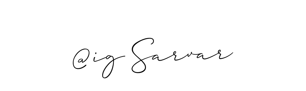 How to make @ig Sarvar signature? Allison_Script is a professional autograph style. Create handwritten signature for @ig Sarvar name. @ig Sarvar signature style 2 images and pictures png