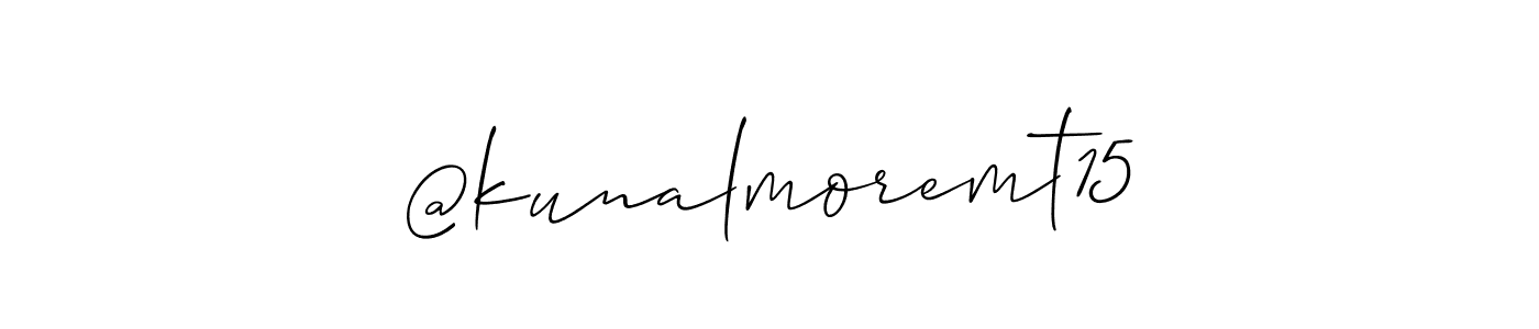 Create a beautiful signature design for name @kunalmoremt15. With this signature (Allison_Script) fonts, you can make a handwritten signature for free. @kunalmoremt15 signature style 2 images and pictures png