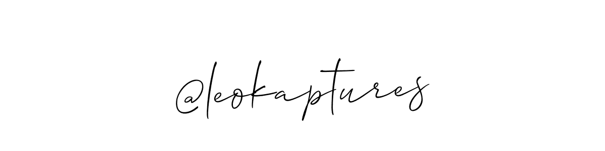 The best way (Allison_Script) to make a short signature is to pick only two or three words in your name. The name @leokaptures include a total of six letters. For converting this name. @leokaptures signature style 2 images and pictures png