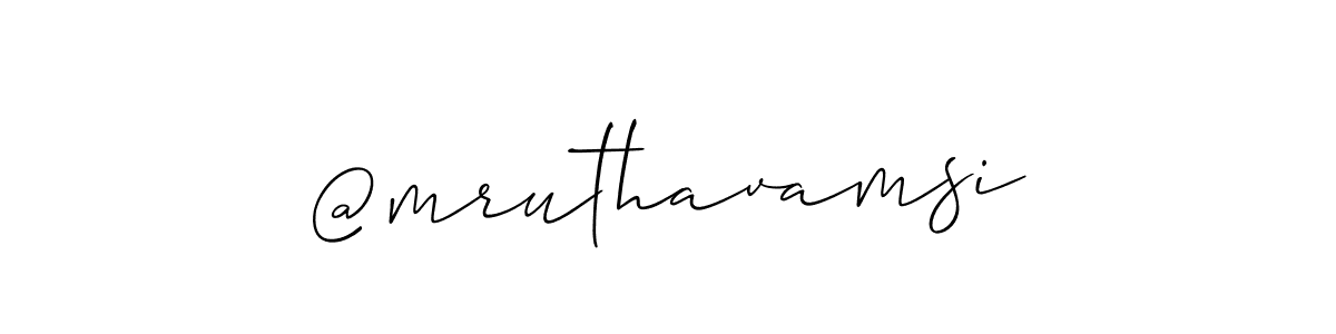 Best and Professional Signature Style for @mruthavamsi. Allison_Script Best Signature Style Collection. @mruthavamsi signature style 2 images and pictures png