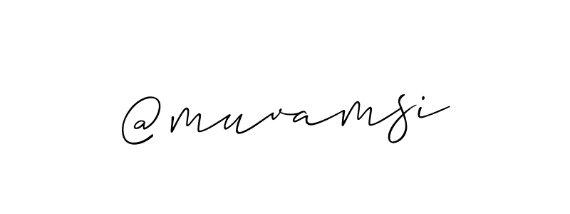 How to make @muvamsi signature? Allison_Script is a professional autograph style. Create handwritten signature for @muvamsi name. @muvamsi signature style 2 images and pictures png