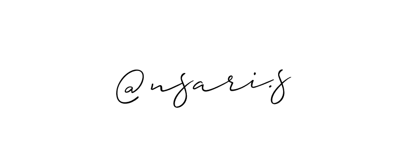 How to make @nsari.s signature? Allison_Script is a professional autograph style. Create handwritten signature for @nsari.s name. @nsari.s signature style 2 images and pictures png