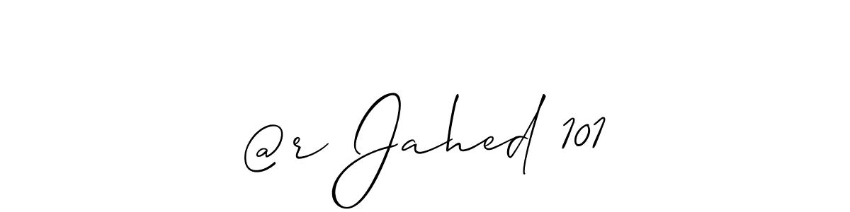 How to make @r Jahed 101 name signature. Use Allison_Script style for creating short signs online. This is the latest handwritten sign. @r Jahed 101 signature style 2 images and pictures png