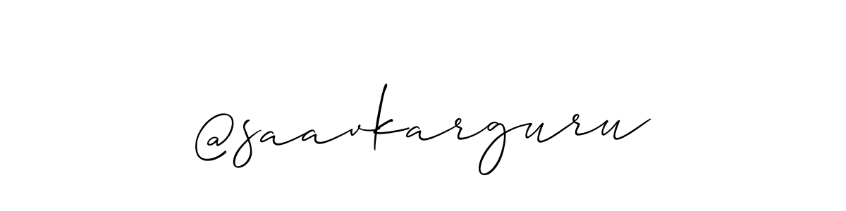 Design your own signature with our free online signature maker. With this signature software, you can create a handwritten (Allison_Script) signature for name @saavkarguru. @saavkarguru signature style 2 images and pictures png