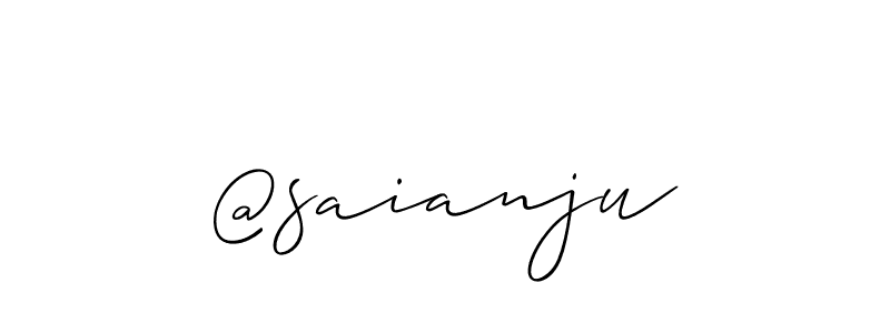 Design your own signature with our free online signature maker. With this signature software, you can create a handwritten (Allison_Script) signature for name @saianju. @saianju signature style 2 images and pictures png